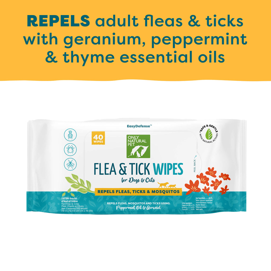 Flea and outlet tick wipes