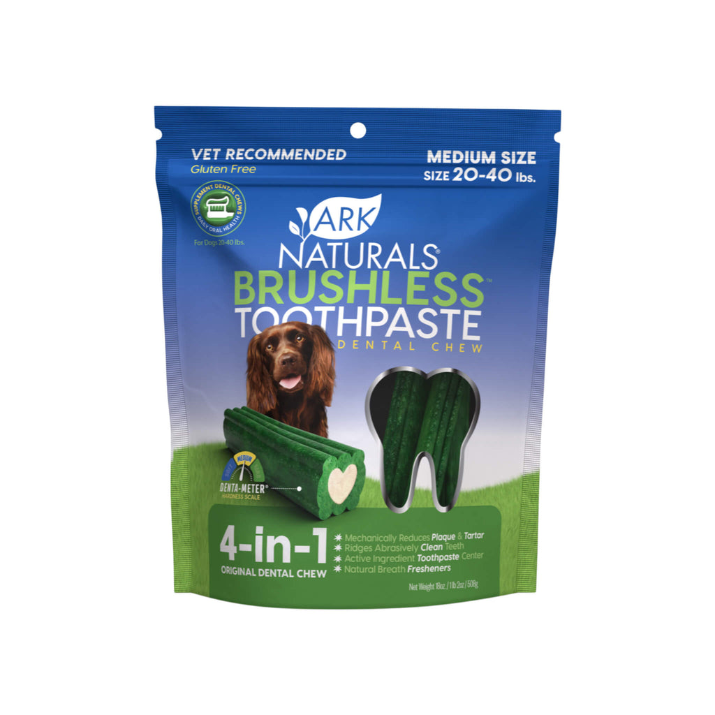 Ark Naturals Brushless Toothpaste Dental Chews for Dogs Only Natural Pet