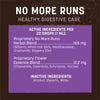 Earth Animal No More Runs Healthy Digestive Care Supplement for Dogs & Cats Ingredients