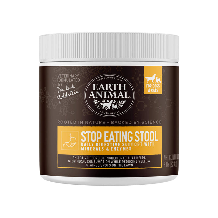 Earth Animal Stop Eating Stool Daily Digestive Support Supplement for Dogs & Cats Front