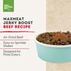 Only Natural Pet Beef MaxMeat Jerky Boost Topper in a Bowl