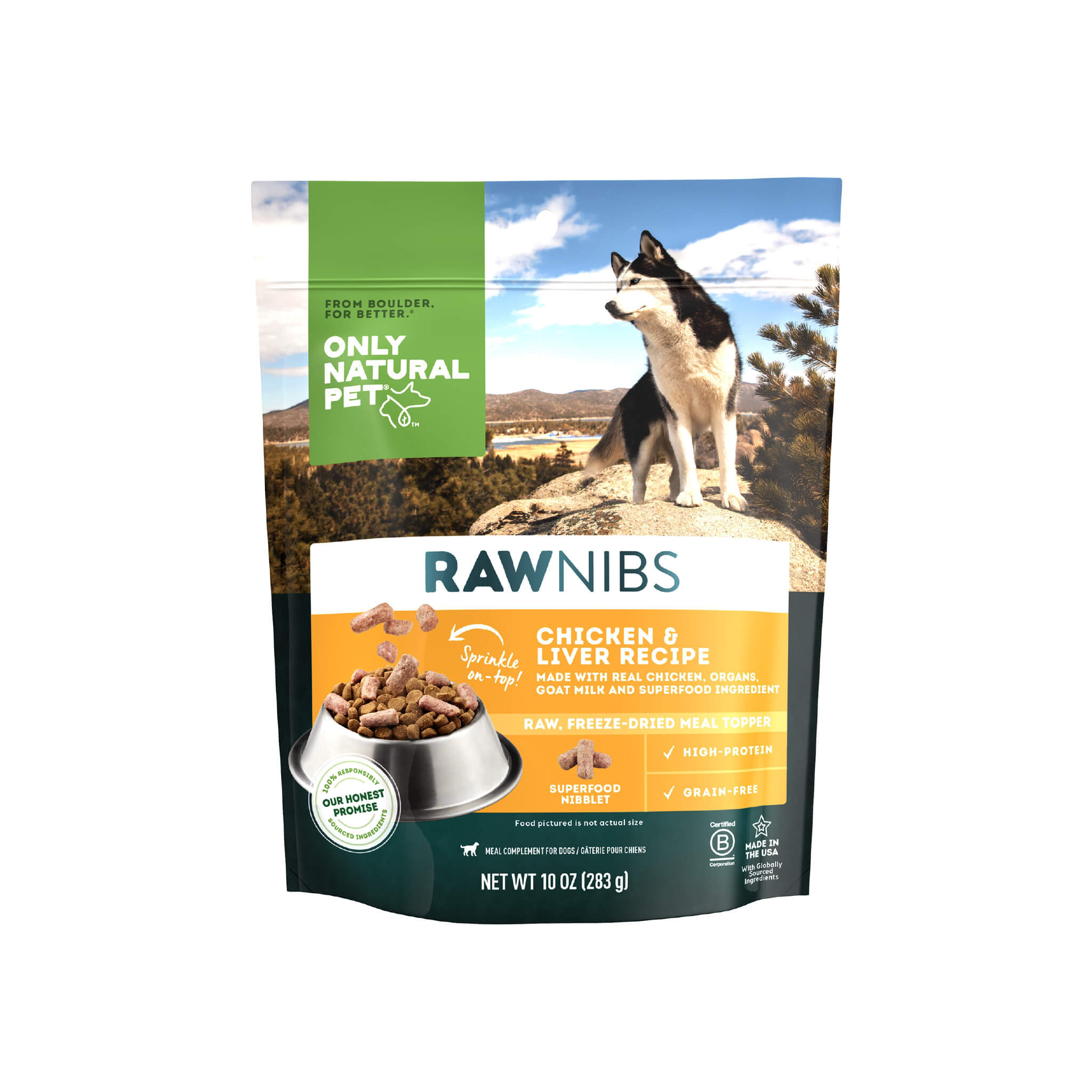 RawNibs Chicken Liver Meal Topper for Dogs Cats Only Natural Pet