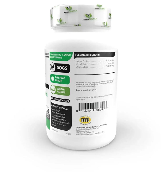 Vetri Science Canine Plus Multi Vitamin Senior Supplement Only Natural Pet