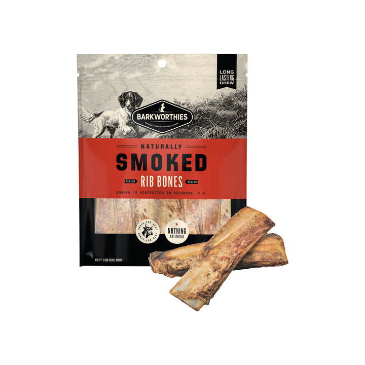 Barkworthies Naturally Smoked Rib Bones Dog Chews