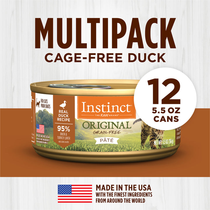 Nature s Variety Grain Free Instinct Duck Canned Cat Food 5.5 Ounces