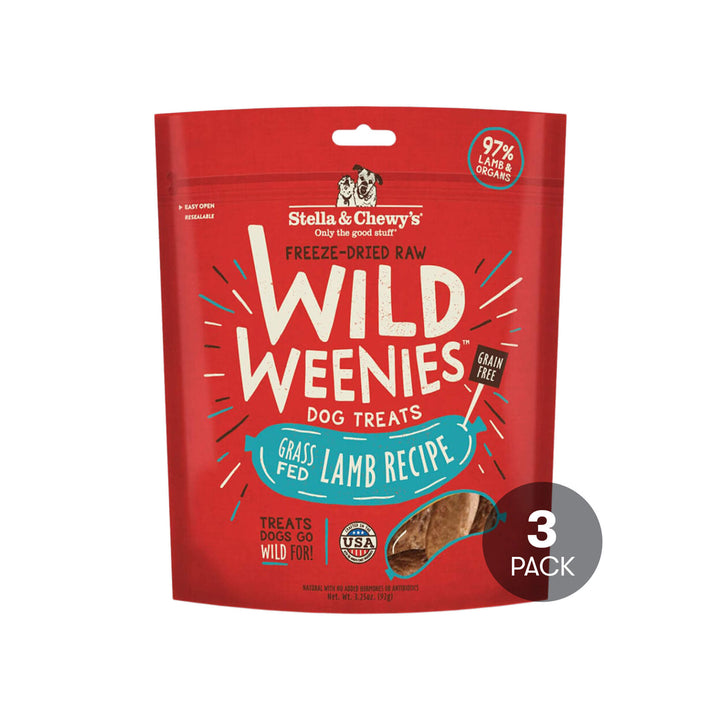 Stella Chewy s Wild Weenies Raw Freeze Dried Dog Treats Only Natural Pet