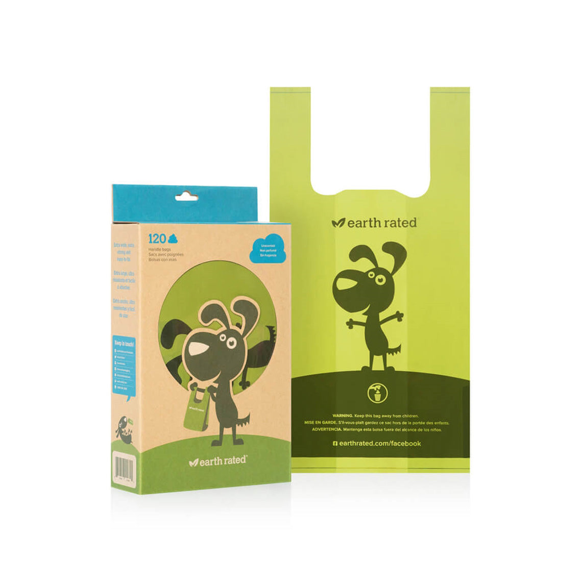 Dog waste clearance bags with handles