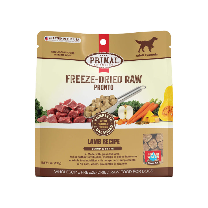 Primal Pet Foods Pronto Freeze Dried Raw Dog Food Only Natural