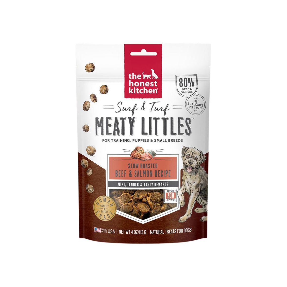 The Honest Kitchen Surf Turf Meaty Littles 4 oz Treats for Dogs Only Natural Pet
